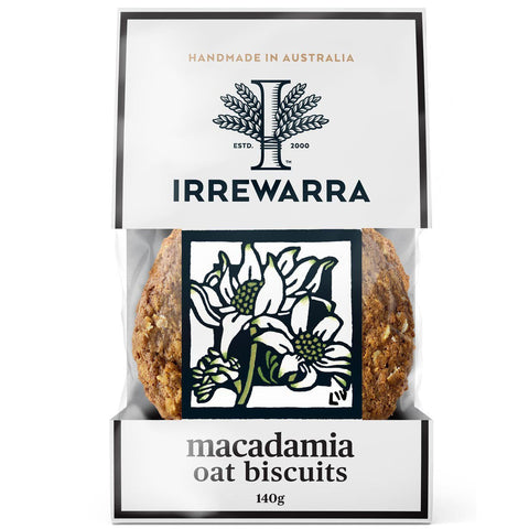 Irrewarra Macadamia Oat Biscuits 140g
