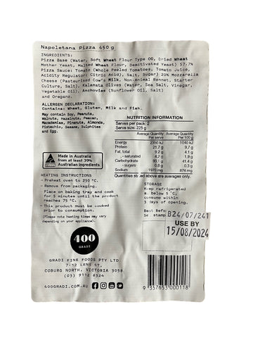 Gradi Pizza Pizza Napoletana 450g - 400 Gradi – Swan Hill Fresh