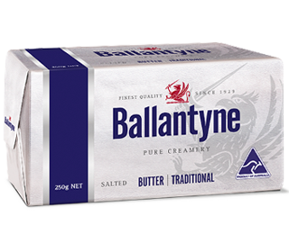 Ballantyne Butter - Block Salted Cultured 250g