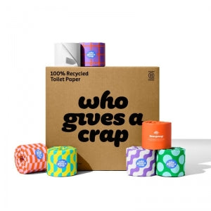 Who Gives A Crap Toilet Paper Singles - 48 Rolls Recycled